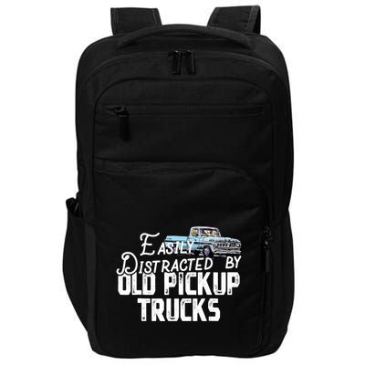 Easily Distracted By Old Pickup Trucks Cute Trucker Impact Tech Backpack