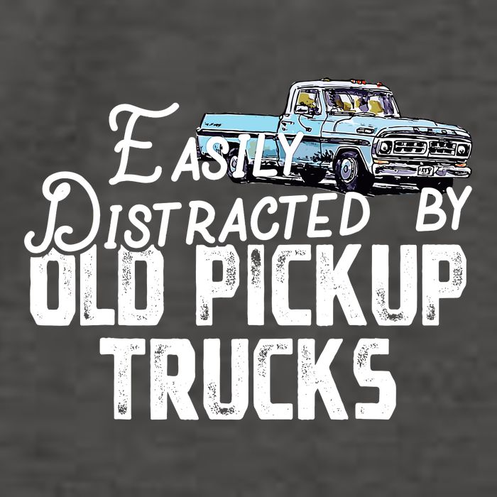 Easily Distracted By Old Pickup Trucks Cute Trucker Vector Backpack