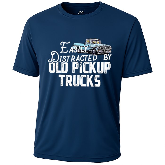 Easily Distracted By Old Pickup Trucks Cute Trucker Cooling Performance Crew T-Shirt