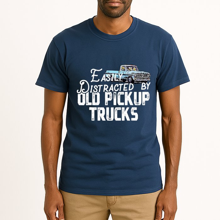 Easily Distracted By Old Pickup Trucks Cute Trucker Tall T-Shirt
