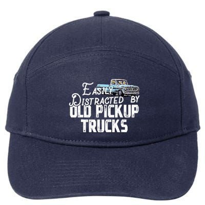 Easily Distracted By Old Pickup Trucks Cute Trucker 7-Panel Snapback Hat