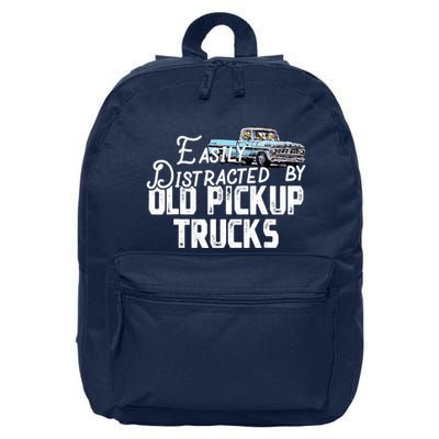Easily Distracted By Old Pickup Trucks Cute Trucker 16 in Basic Backpack