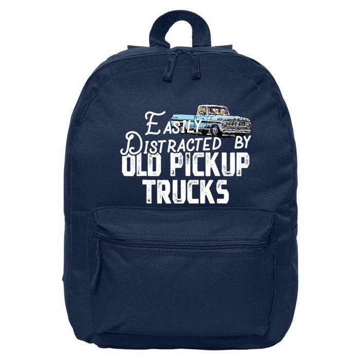 Easily Distracted By Old Pickup Trucks Cute Trucker 16 in Basic Backpack