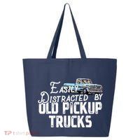 Easily Distracted By Old Pickup Trucks Cute Trucker 25L Jumbo Tote