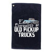 Easily Distracted By Old Pickup Trucks Cute Trucker Golf Towel