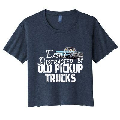Easily Distracted By Old Pickup Trucks Cute Trucker Crop Top