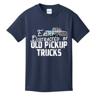 Easily Distracted By Old Pickup Trucks Cute Trucker Kids T-Shirt