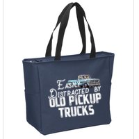 Easily Distracted By Old Pickup Trucks Cute Trucker Zip Tote Bag