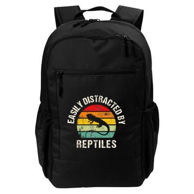 Easily Distracted By Reptiles Funny Reptile Lovers Daily Commute Backpack
