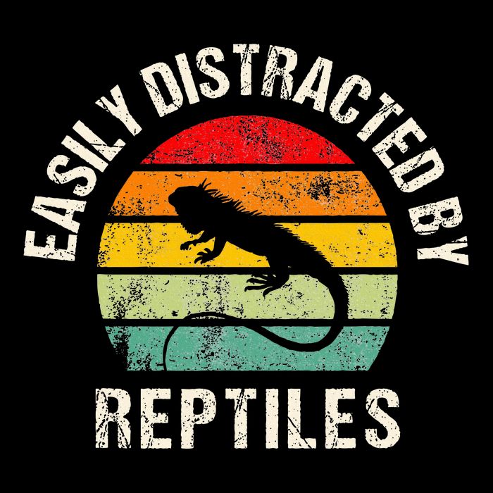 Easily Distracted By Reptiles Funny Reptile Lovers Cooling Performance Long Sleeve Crew