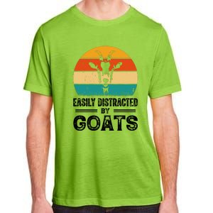 Easily Distracted By Goat Funny Goat Adult ChromaSoft Performance T-Shirt