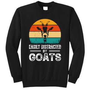 Easily Distracted By Goat Funny Goat Sweatshirt