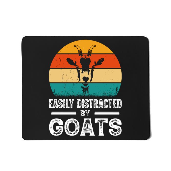 Easily Distracted By Goat Funny Goat Mousepad