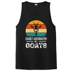 Easily Distracted By Goat Funny Goat PosiCharge Competitor Tank