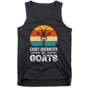 Easily Distracted By Goat Funny Goat Tank Top