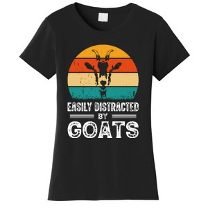 Easily Distracted By Goat Funny Goat Women's T-Shirt