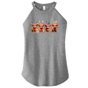 Easter Day Baby Highland Cow Women's Perfect Tri Rocker Tank