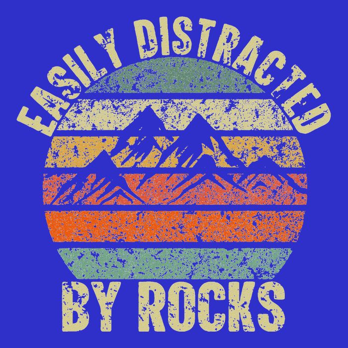 Easily Distracted By Rocks Collector Lover Geologist Full-Length Apron With Pockets