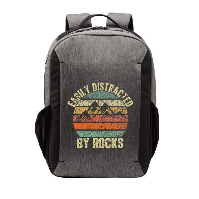 Easily Distracted By Rocks Collector Lover Geologist Vector Backpack