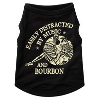 Easily Distracted By Music And Bourbon Skeleton Doggie Tank