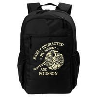 Easily Distracted By Music And Bourbon Skeleton Backpack