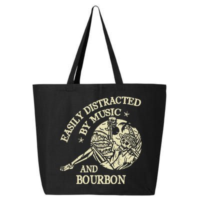 Easily Distracted By Music And Bourbon Skeleton 25L Jumbo Tote