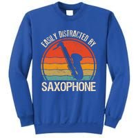 Easily Distracted By Saxophone Player Retro Vintage Funny Gift Sweatshirt