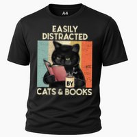 Easily Distracted By Cats And Books For Cat Lovers Performance Shirt