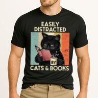 Easily Distracted By Cats And Books For Cat Lovers Performance Shirt