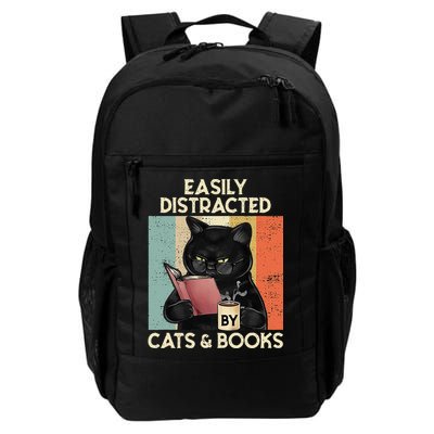 Easily Distracted By Cats And Books For Cat Lovers Backpack