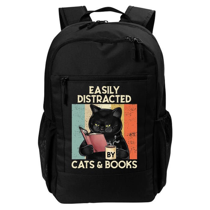 Easily Distracted By Cats And Books For Cat Lovers Backpack