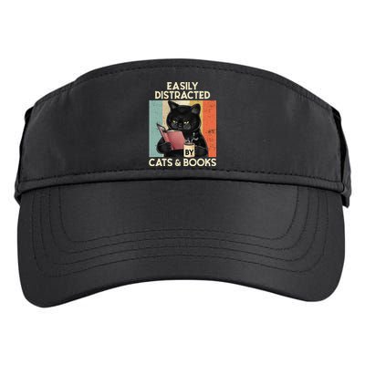Easily Distracted By Cats And Books For Cat Lovers Adult Drive Performance Visor