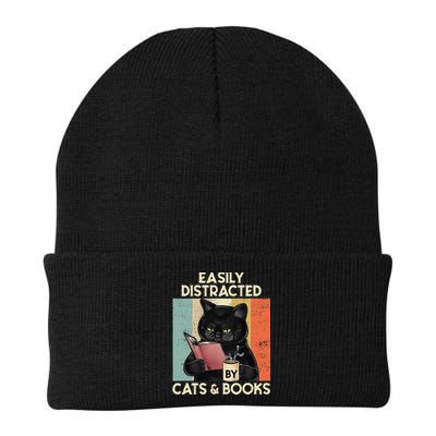 Easily Distracted By Cats And Books For Cat Lovers Beanie