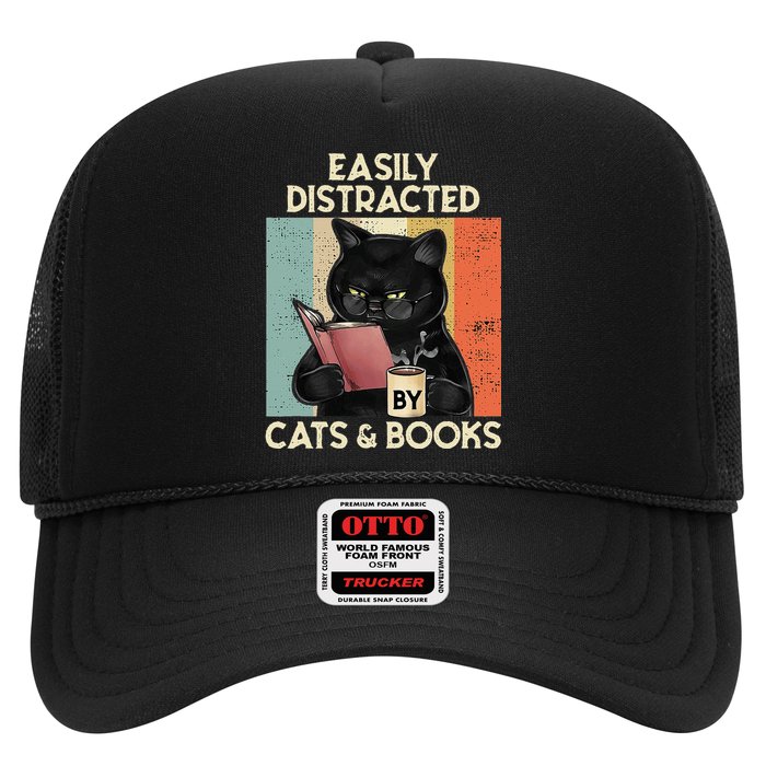 Easily Distracted By Cats And Books For Cat Lovers Hat