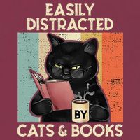 Easily Distracted By Cats And Books For Cat Lovers 16oz Travel Tumbler