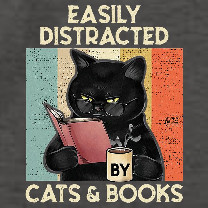 Easily Distracted By Cats And Books For Cat Lovers Vector Backpack