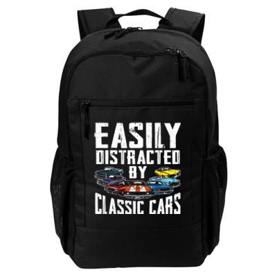 Easily Distracted By Classic Cars Daily Commute Backpack