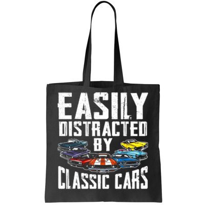 Easily Distracted By Classic Cars Tote Bag