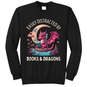 Easily distracted by books and dragons Sweatshirt