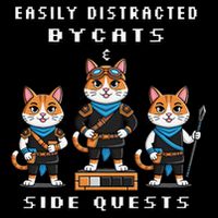Easily Distracted By Cats And Side Quests Gamer Rpg Nerd Flat Bill Trucker Hat