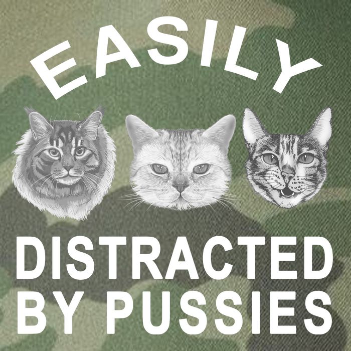 EASILY DISTRACTED BY PUSSIES Legacy Tie Dye Trucker Hat