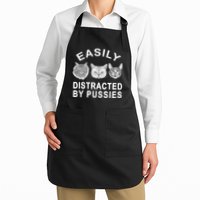 EASILY DISTRACTED BY PUSSIES Apron