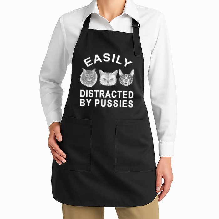 EASILY DISTRACTED BY PUSSIES Apron