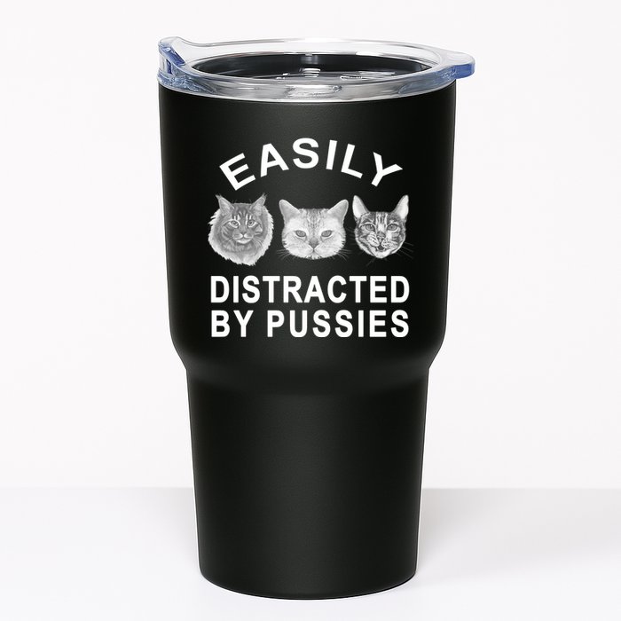 EASILY DISTRACTED BY PUSSIES Tumbler