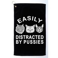 EASILY DISTRACTED BY PUSSIES Golf Towel