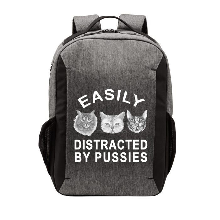 EASILY DISTRACTED BY PUSSIES Vector Backpack