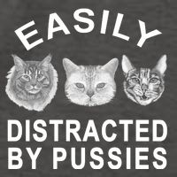 EASILY DISTRACTED BY PUSSIES Vector Backpack