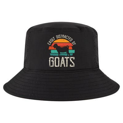 Easily Distracted By Goats Funny Jokes Sarcastic Sayings Cool Comfort Performance Bucket Hat