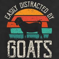 Easily Distracted By Goats Funny Jokes Sarcastic Sayings Cool Comfort Performance Bucket Hat