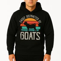 Easily Distracted By Goats Funny Jokes Sarcastic Sayings Hoodie